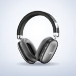 Casque sans fil Bluetooth gris – photo studio