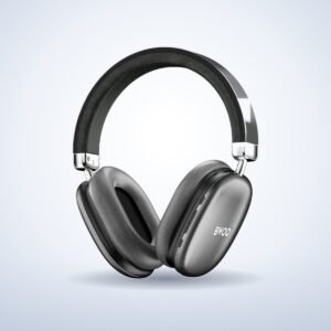 Casque sans fil Bluetooth gris – photo studio
