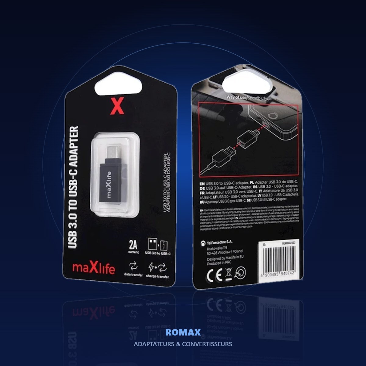 Adaptateur USB 3.0 vers USB-C – ambiance