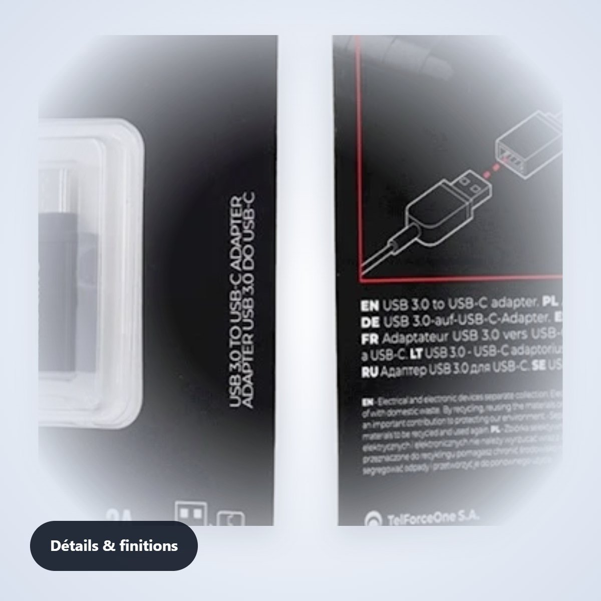 Adaptateur USB 3.0 vers USB-C – détail