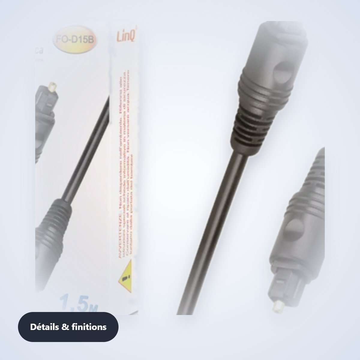 Câble audio fibre optique – détail