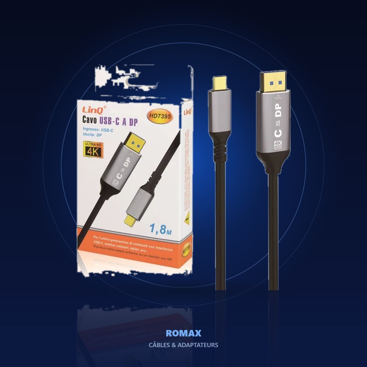 Câble USB-C vers DisplayPort – ambiance