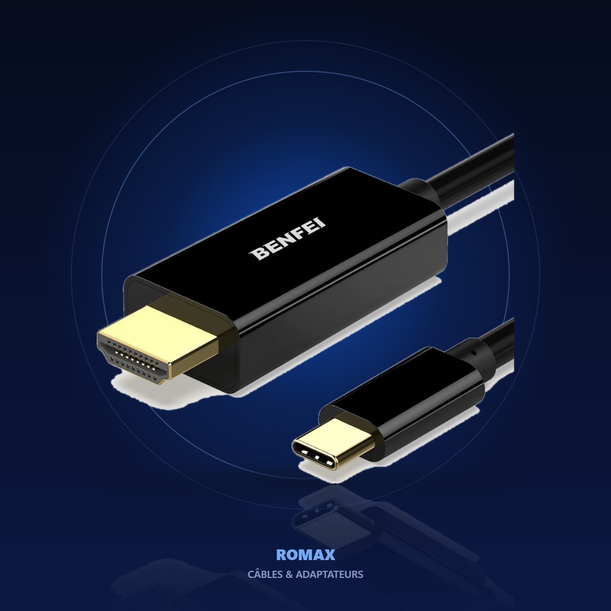 Câble USB-C vers HDMI – 1 m – ambiance