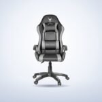 Chaise gaming – Gris et noir – photo studio
