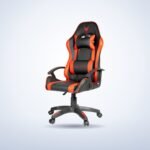 Chaise gaming – Noir et rouge – photo studio