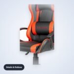 Chaise gaming – Noir et rouge – détail