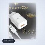 Chargeur secteur 2,4 A avec câble USB-C – détail
