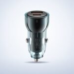 Chargeur voiture double USB + USB-C 30 W – photo studio