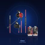 Écouteurs gaming avec micro – Rouge et noir – ambiance
