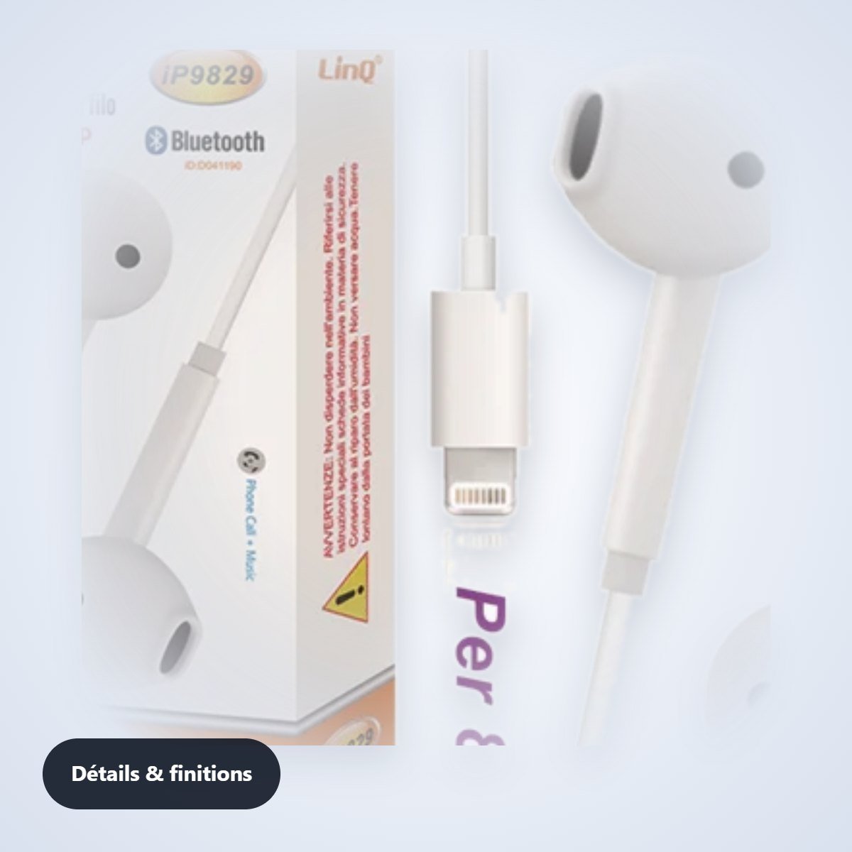 Écouteurs Lightning – détail