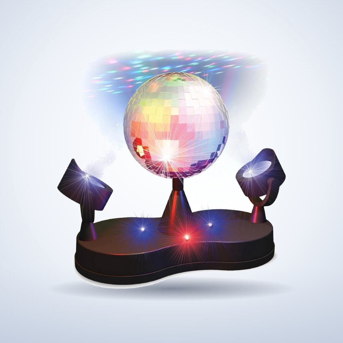 Lampe boule disco LED à facettes (lot de 2) – photo studio