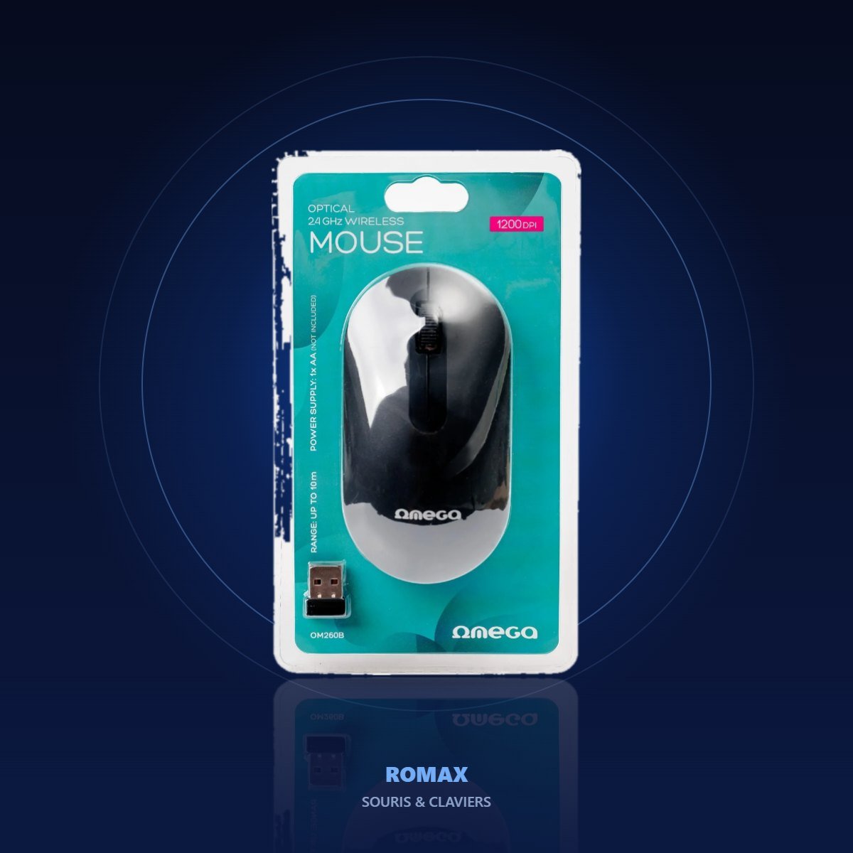 Souris sans fil Omega 2,4 GHz – ambiance