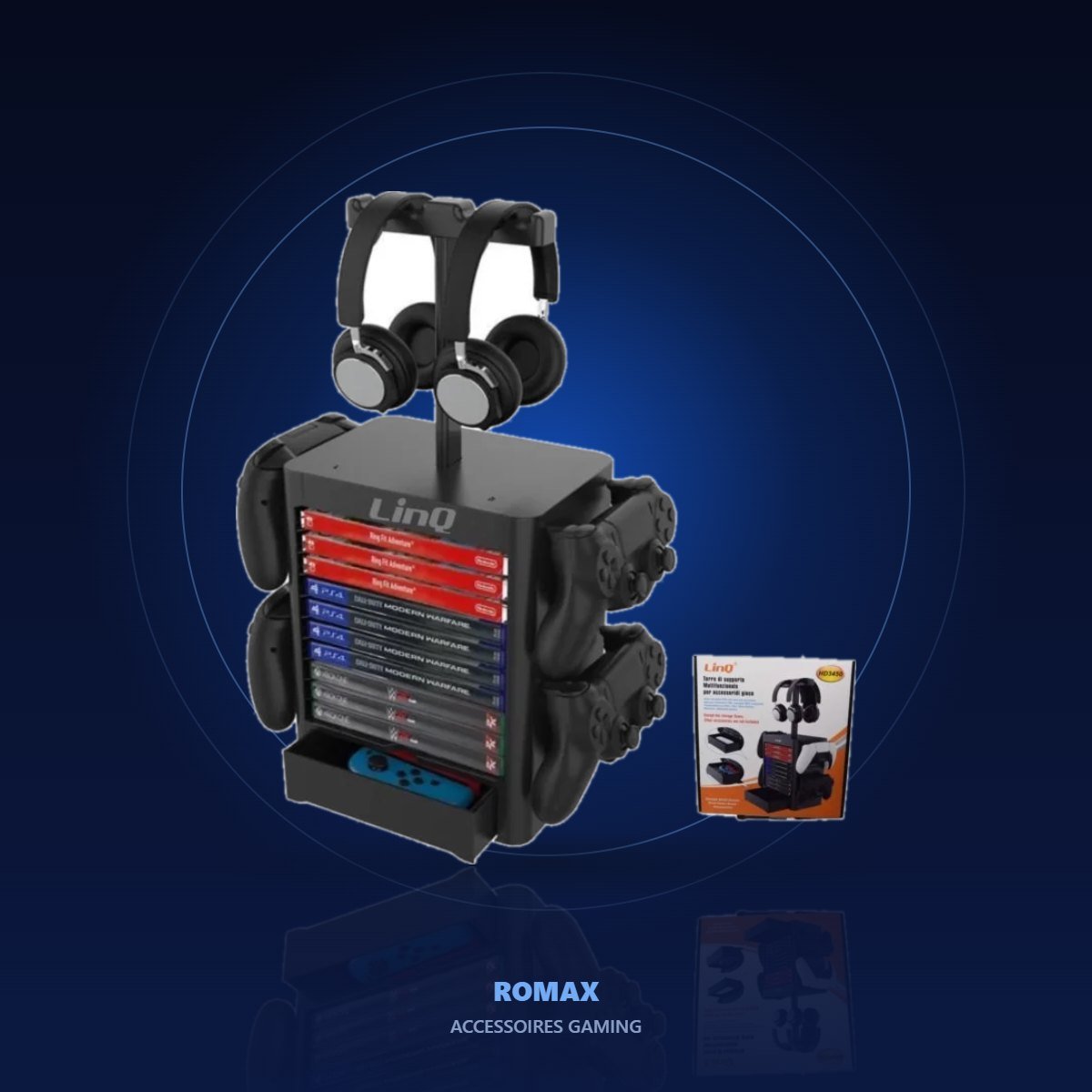 Station de rangement multifonction gaming – ambiance