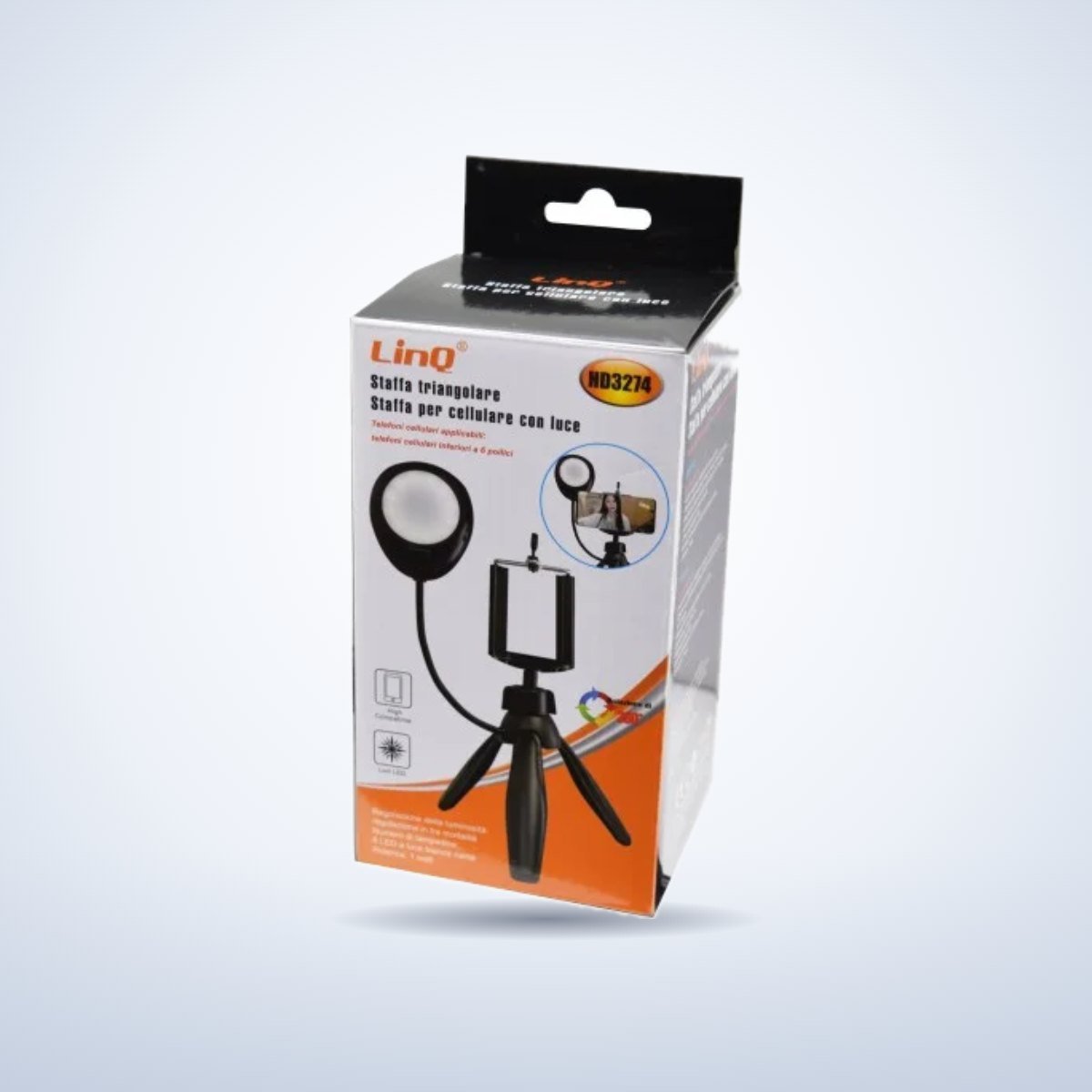 Support smartphone avec éclairage LED – photo studio