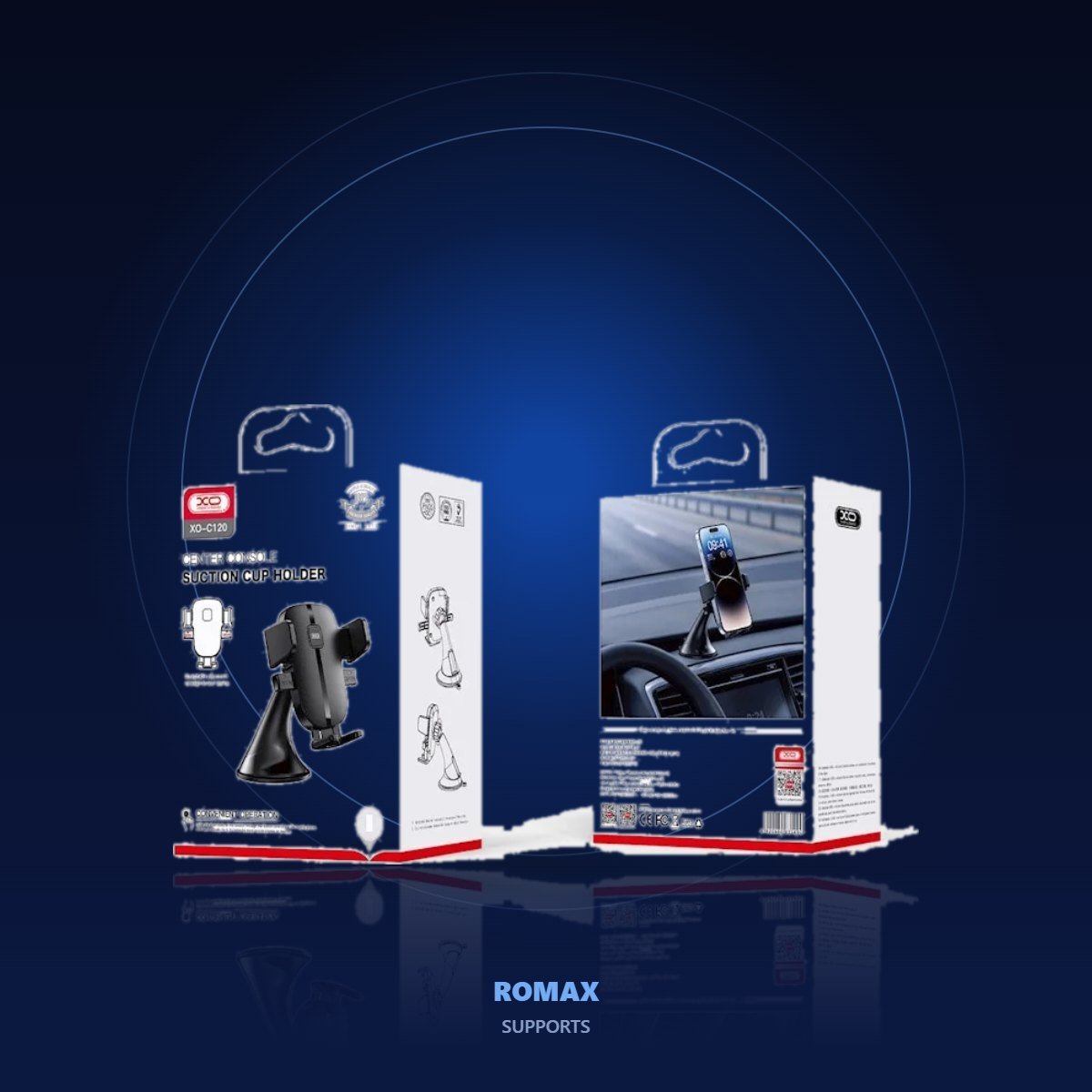 Support smartphone voiture à ventouse – ambiance