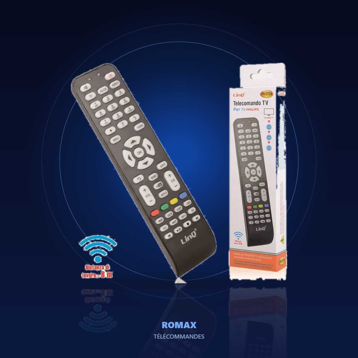 Télécommande compatible TV Philips – ambiance