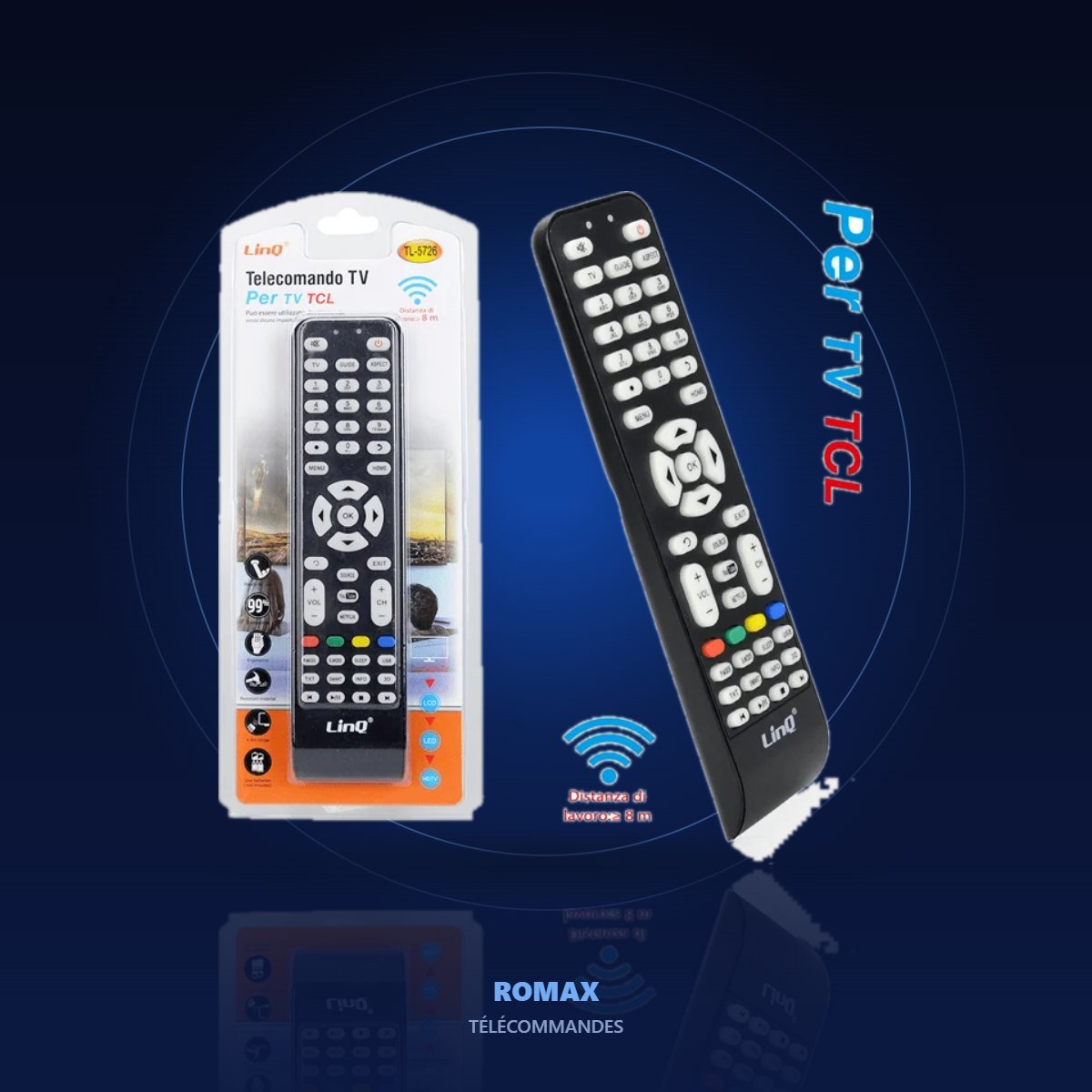 Télécommande compatible TV TCL – ambiance