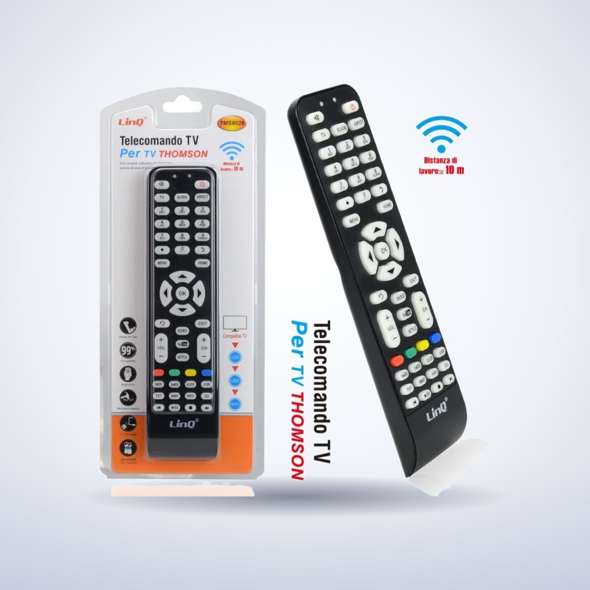 Télécommande compatible TV Thomson – photo studio