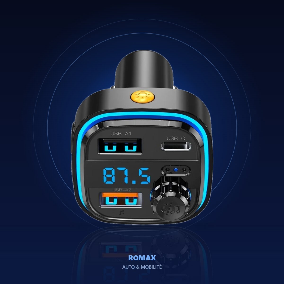 Transmetteur FM et chargeur voiture 3,1 A – ambiance