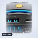 Transmetteur FM et chargeur voiture 3,1 A – détail